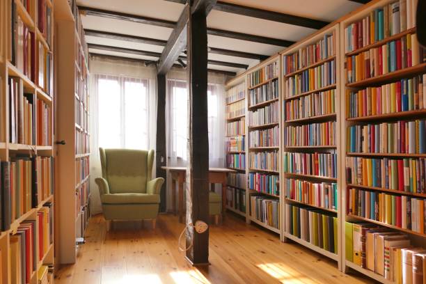 istock Library, writer's chair and desk 1249563118