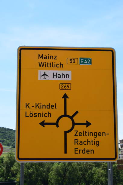 istock traffic sign at traffic circle in Mosel valley 1249564463
