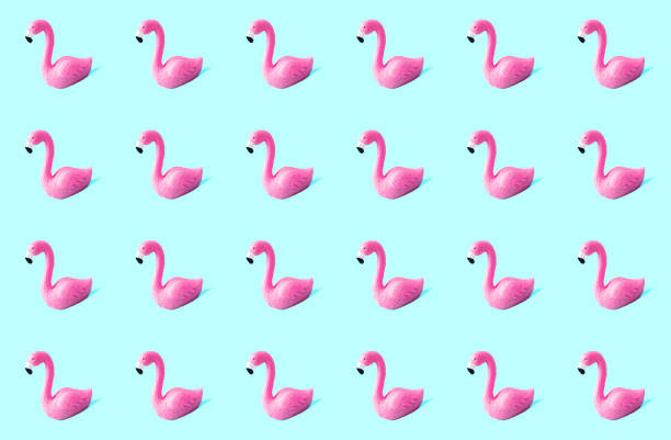 istock Trendy pink flamingo seamless pattern. 1249570302