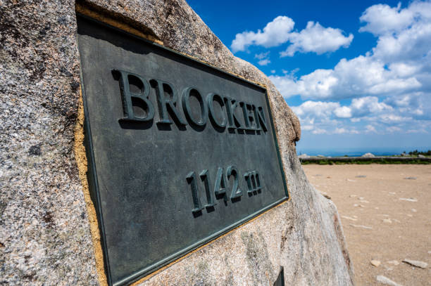 istock Brocken mountain summit sign 1249571892