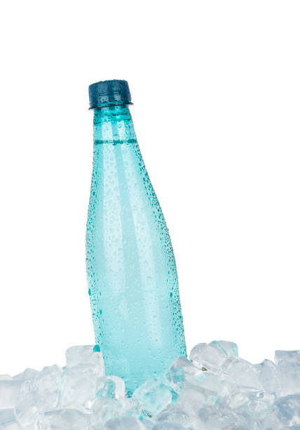 Hand Holding Water Bottle On A White Background