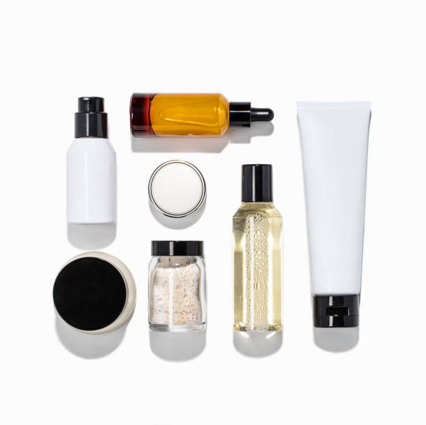 Beauty products isolated on white background Beauty products isolated on white background (with clipping path) beauty product photography stock pictures, royalty-free photos & images