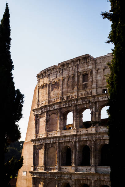 ローマの美しいコロシアムに太陽の光 - light nobody coliseum vertical ストックフォトと画像