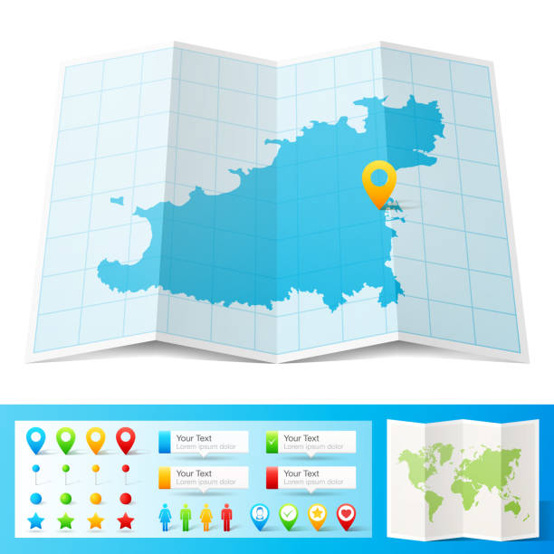 ilustraciones, imágenes clip art, dibujos animados e iconos de stock de mapa de guernsey con pines de ubicación aislados sobre fondo blanco - you are here frase en inglés