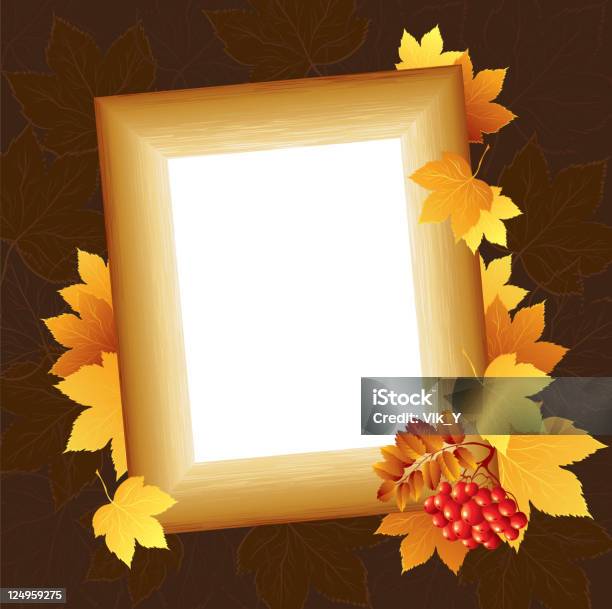 Vetores de Quadro De Outono e mais imagens de Abstrato - Abstrato, Amarelo, Arbusto