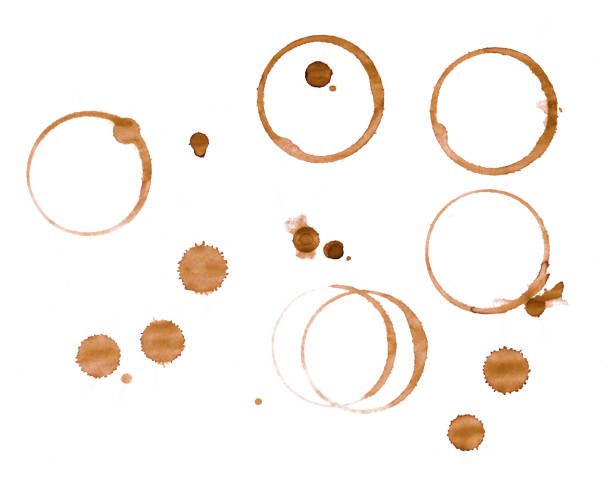 istock Coffee stain rings isolated on white background 1249595800