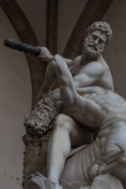 Heracles and Nessus Heracles and Nessus sculpture at Piazza della Signoria, Florence hercules florence italy muscular build statue stock pictures, royalty-free photos & images