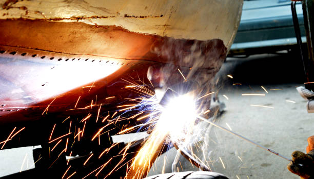 istock Welding steel,iron metal platter 1249601354