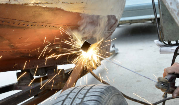 istock Welding steel,iron metal platter 1249601359