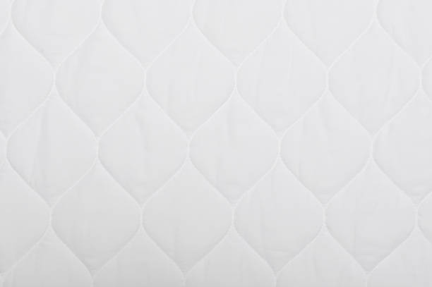 istock Closeup mattress texture background comfortable bed topper fabric bed sheet 1249601405