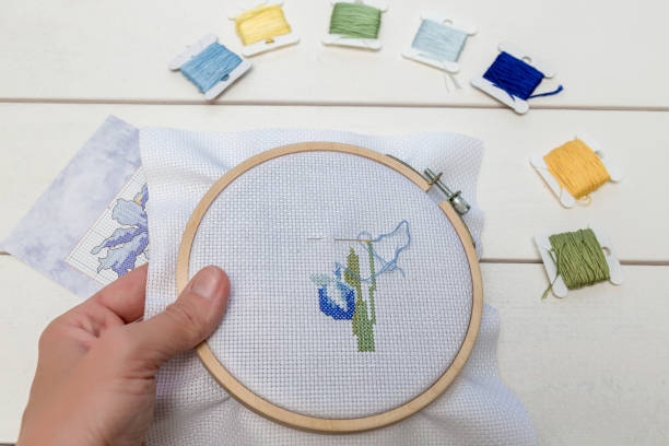 istock Embroidery in the Lady's hands 1249601408
