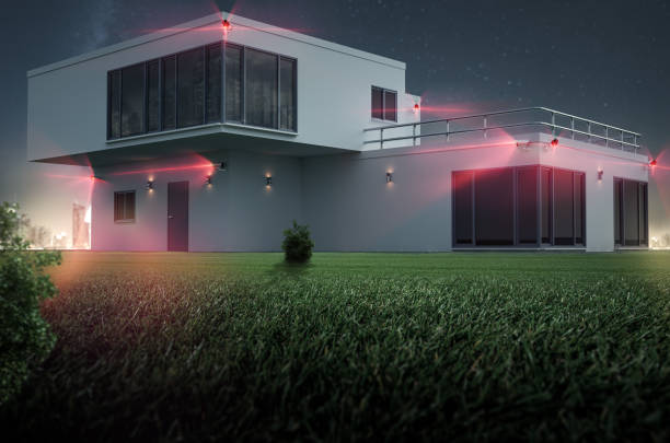 istock House surveillance system security camera burglary 1249601447
