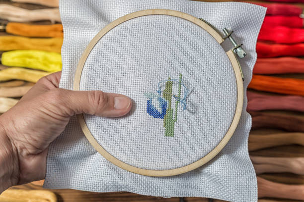 istock Embroidery in the Lady's hands 1249603284