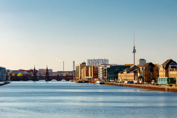 istock Berlin cityscape with oberbaumbridge and tv tower in foreground spree river 1249608433