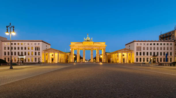 istock Berlin Brandenburg Gate night view 1249609141