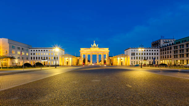 istock Berlin Brandenburg Gate night view 1249609445