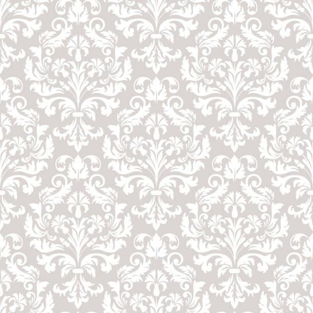 ilustrações de stock, clip art, desenhos animados e ícones de damask seamless pattern element. vector classical luxury old fashioned damask ornament, royal victorian seamless texture for wallpapers, textile, wrapping. vintage exquisite floral baroque template. - rococó