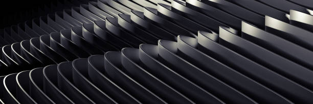 istock Abstract metal curves banner 1249616199