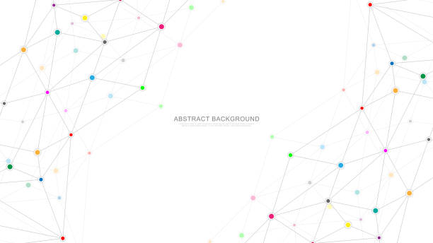 Abstract plexus background with connecting dots and lines. Global network connection, digital technology and communication concept. Abstract plexus background with connecting dots and lines. Global network connection, digital technology and communication concept 1234 stock illustrations