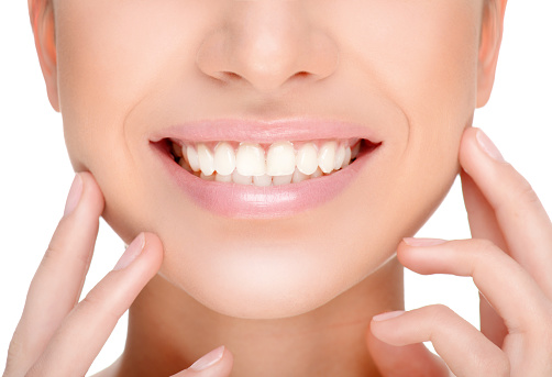 part of the face and beautiful and healthy teeth close-up,Beauty woman with perfect smile, lips and teeth