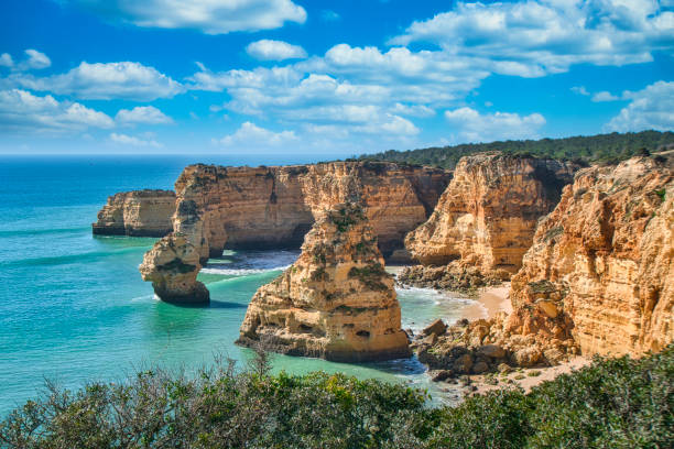 istock Marinha Beach, Portugal 1249620508
