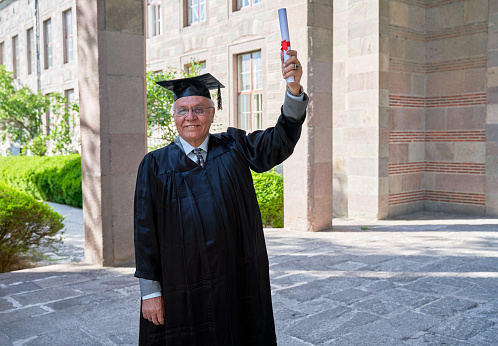 Portrait of a Senior Man Graduate