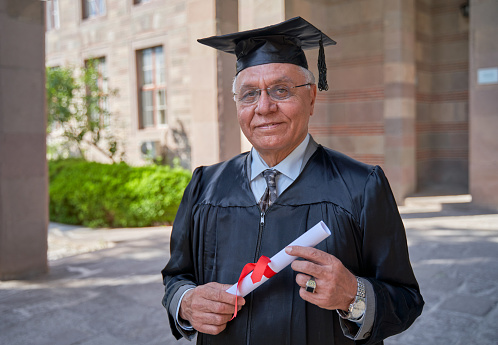 Portrait of a Senior Man Graduate