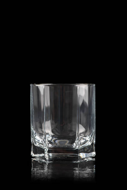 istock Glass for alcoholic drinks on black 1249626137