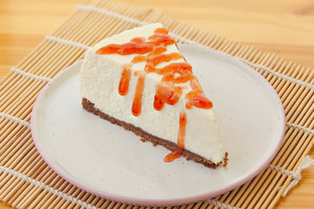 istock delicious cheesecake with strawberries on  plate 1249628709