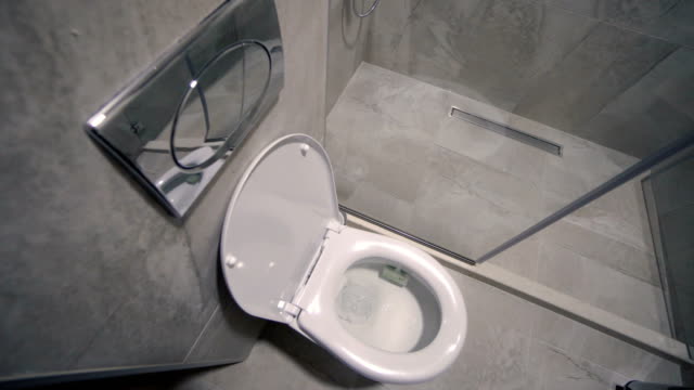 Toilet flush with rim block, air freshener