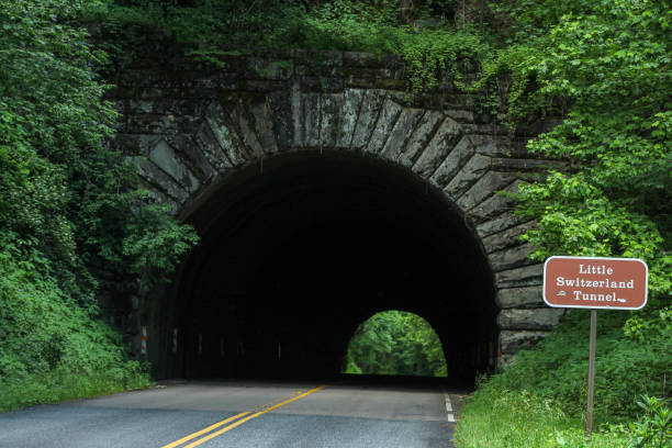 istock Little Switzerland tunnel on the Blue Ridge Parkway 1249633202