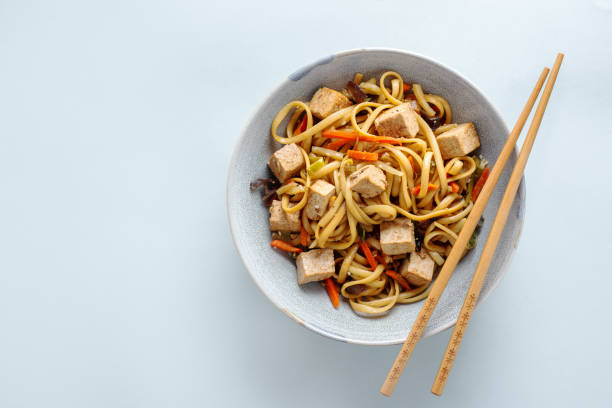 istock Asian noodles with cheese tofu 1249641831
