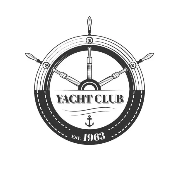 Vector illustration of Vector yacht club logo