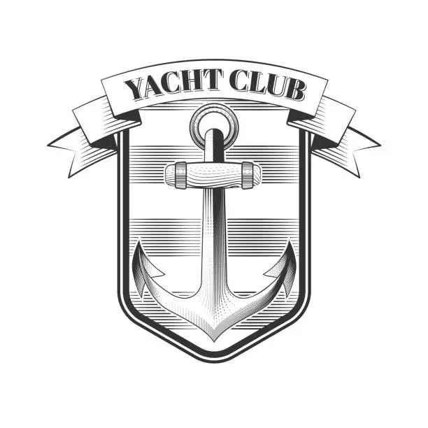 Vector illustration of Vector yacht club logo