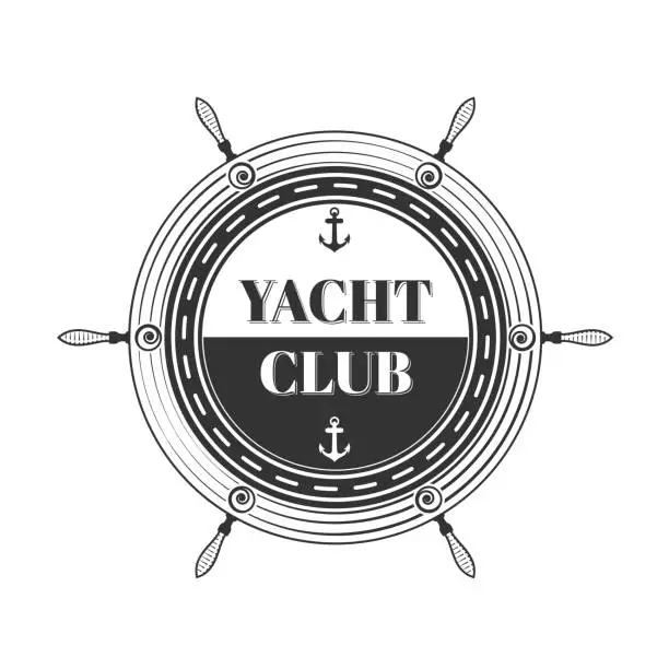 Vector illustration of Vector yacht club logo