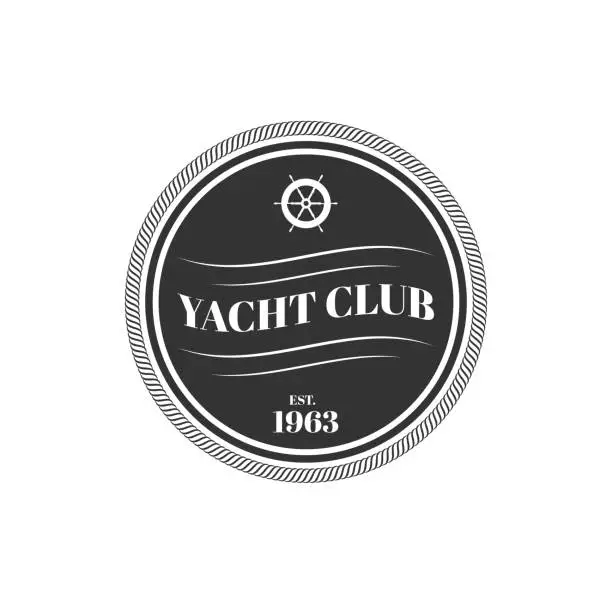 Vector illustration of Vector yacht club logo