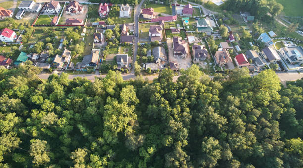 istock Neighborhood with small street 1249654456