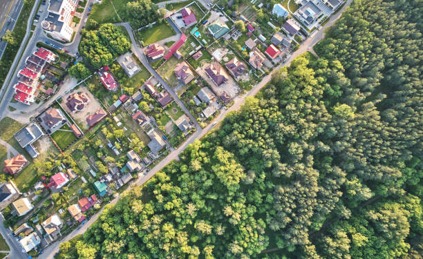 istock Neighborhood in green forest park 1249654477