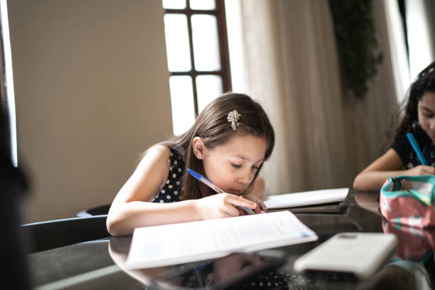 istock Girl studying at home 1249656651
