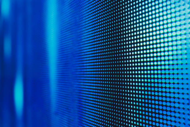 istock White dotted bright colored LED smd screen - close up background. 1249670292
