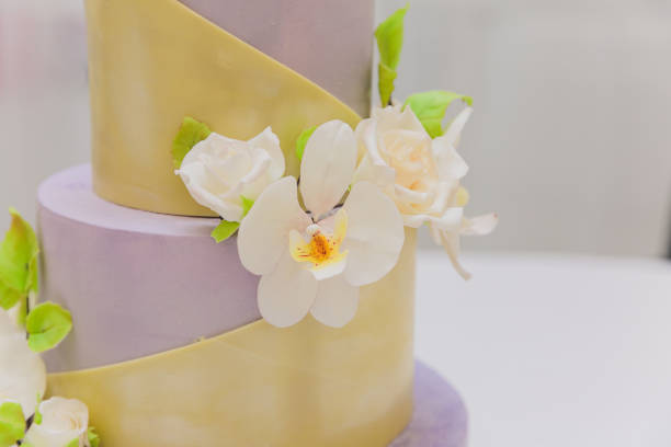 istock White Cream Icing Cake with Fruits and Chocolate. 1249670894