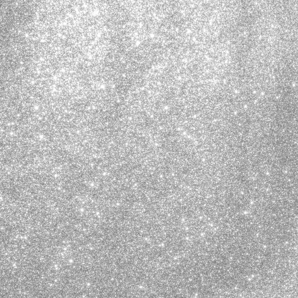 istock Silver glitter background texture white sparkling shiny wrapping paper for Christmas holiday seasonal wallpaper decoration, greeting and wedding invitation card design element 1249671339