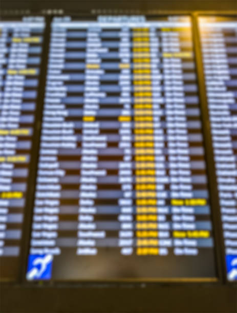 istock departures or arrivals bill board  -blurred picture. 1249683378
