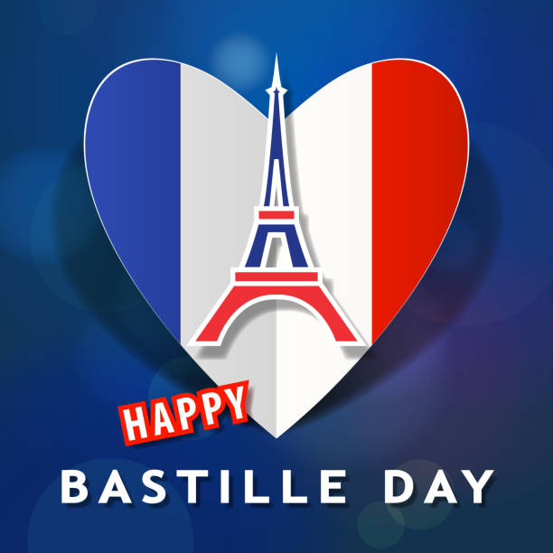 ilustraciones, imágenes clip art, dibujos animados e iconos de stock de día de la bastilla de love france - blue background french culture european culture france