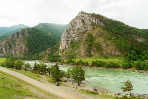 istock Altay mountains, Katun river, Chemal, Siberia, Russia 1249693787