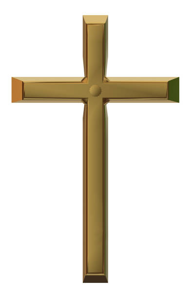 istock cross gold  golden sun beams  isolated for background - 3d rendering 1249701091