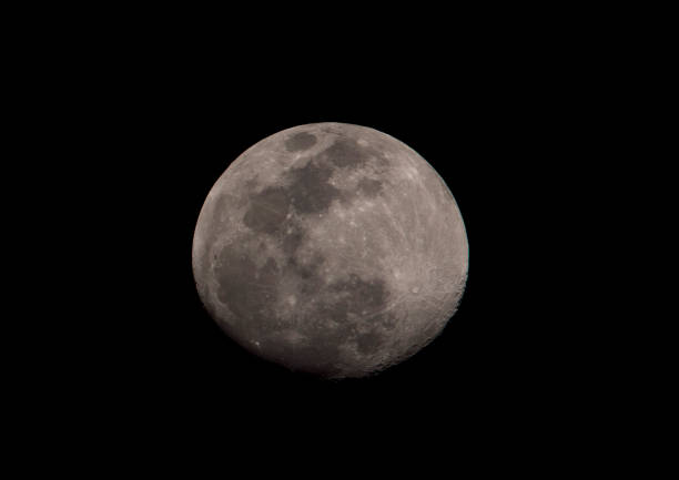istock Moon as viewed with camera. Bright and beautiful. Vibrant. 1249703101