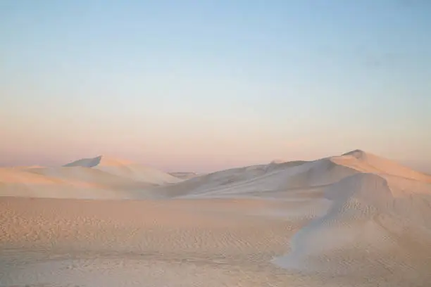 Sand dunes at dusk near Cervantes in Western Australia