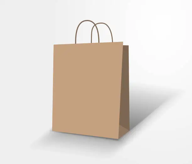 Vector illustration of blank shopping bag