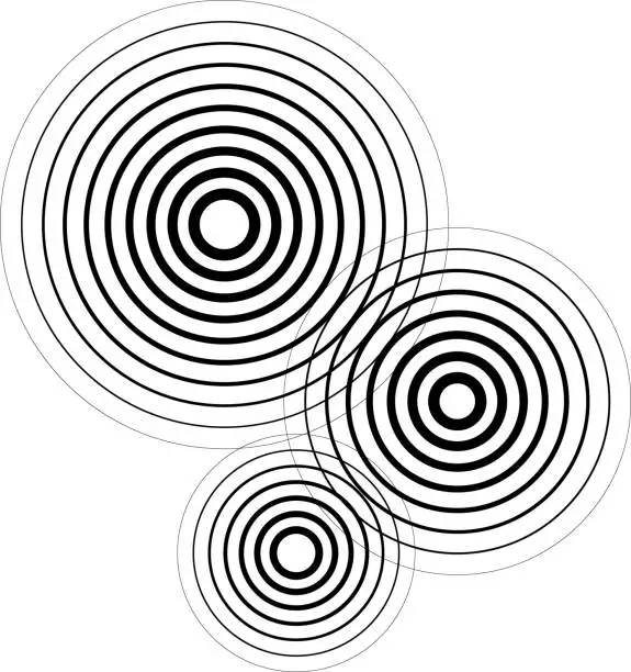 Vector illustration of ripple group